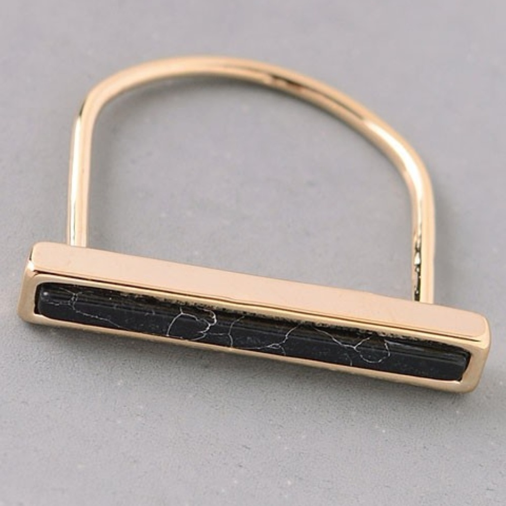 Marble Black or Ivory Ring